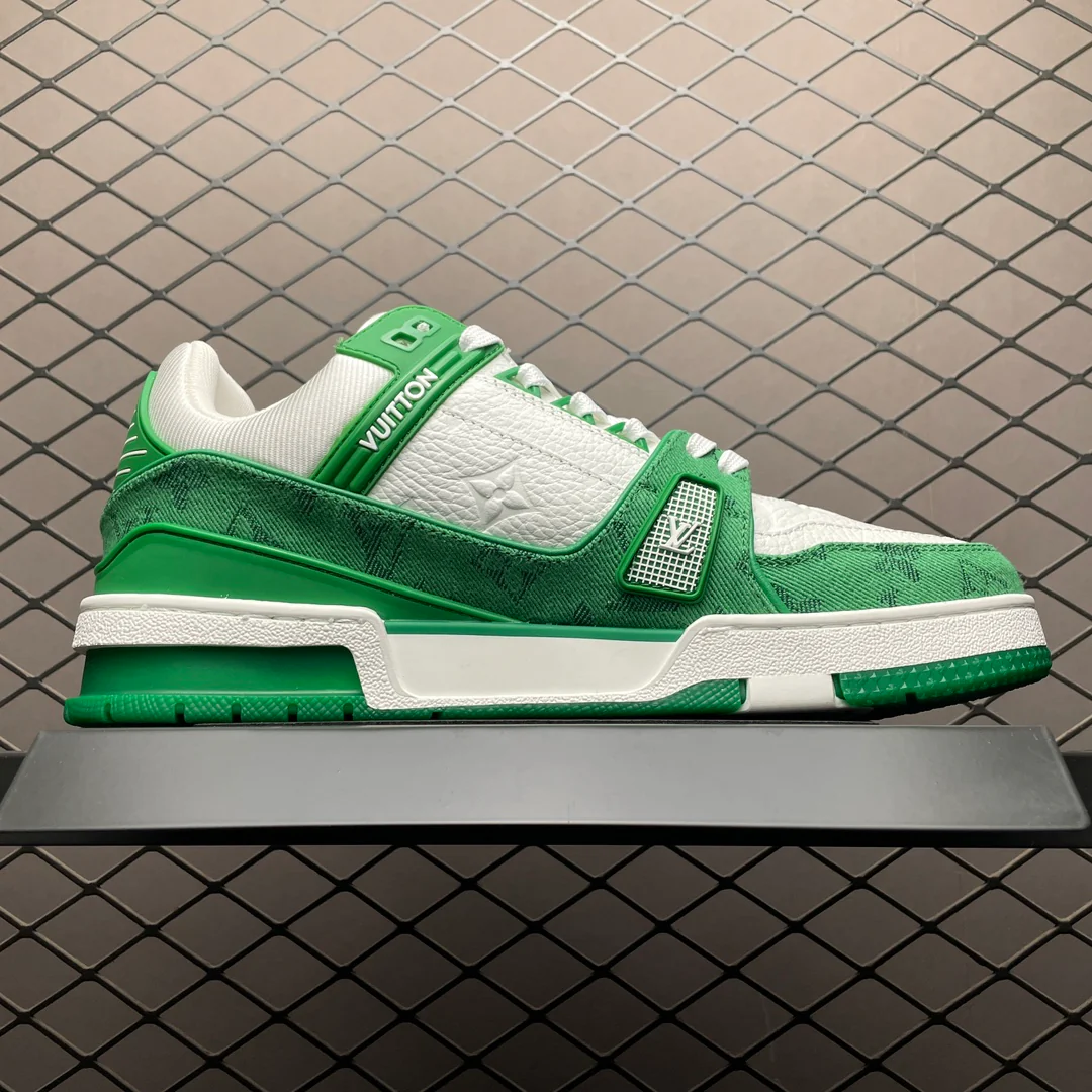 LV Trainers #54 Monogram Denim Green - Image 3