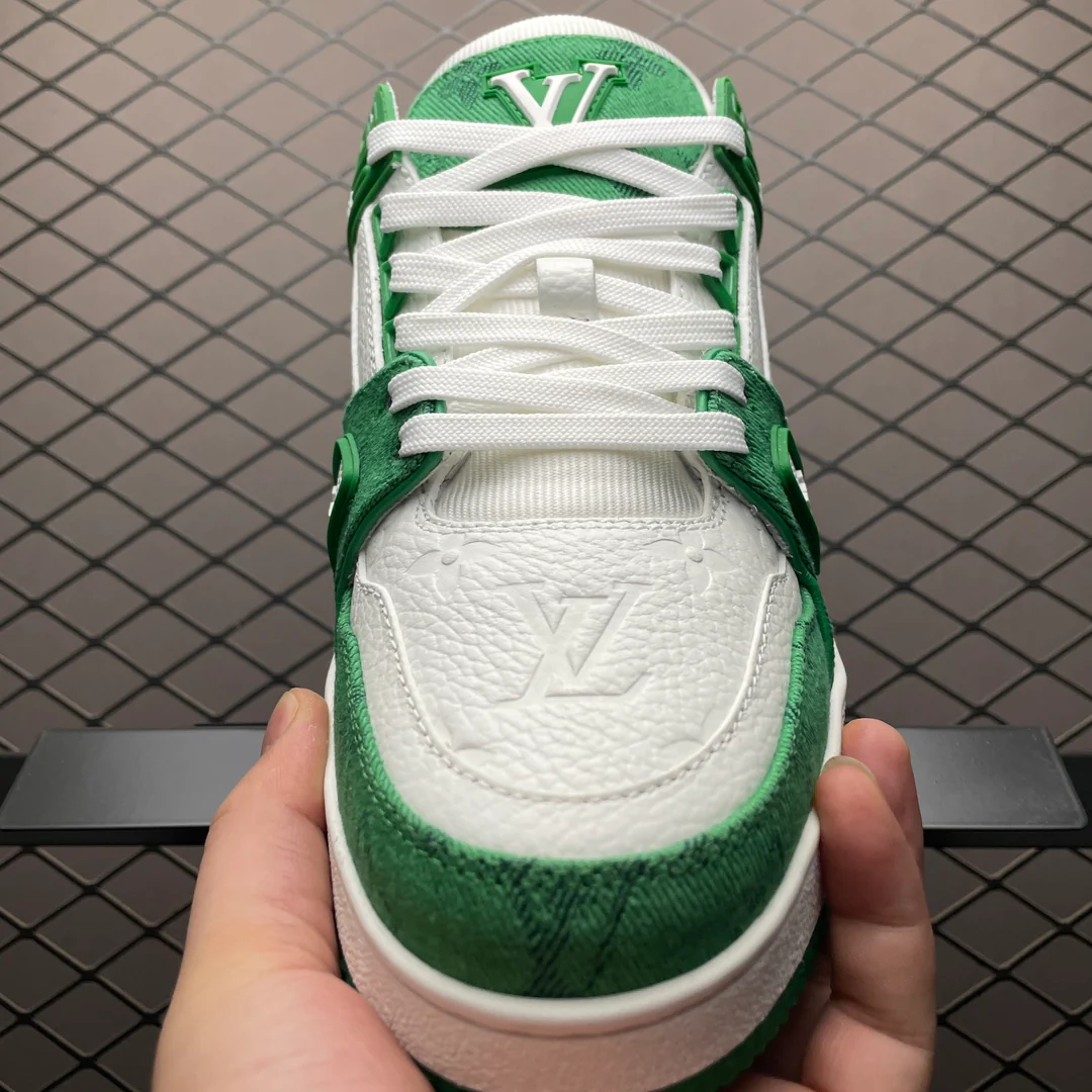 LV Trainers #54 Monogram Denim Green - Image 6