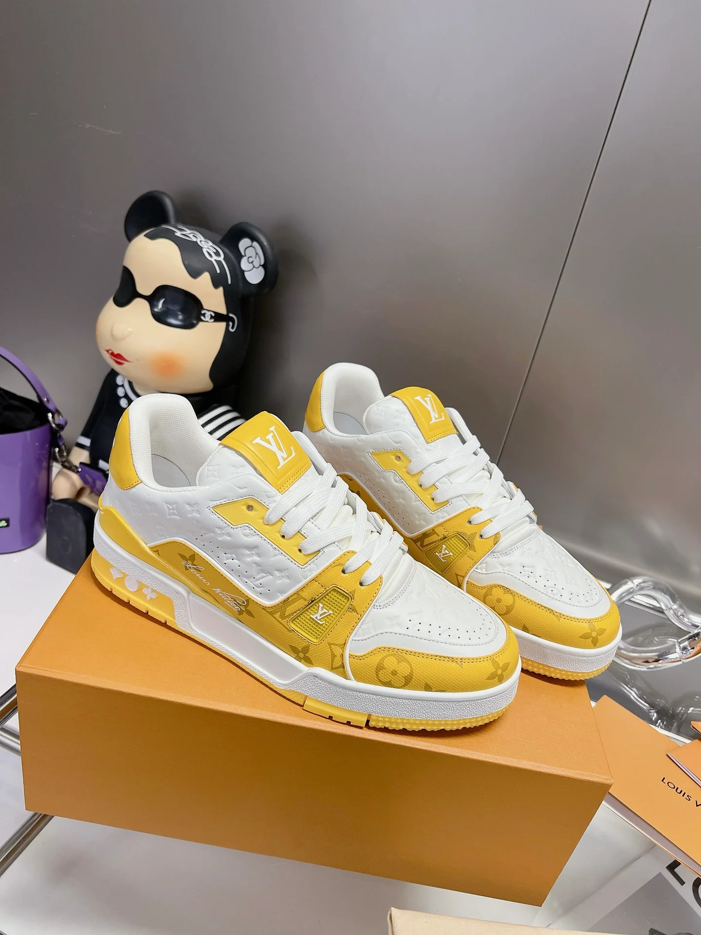LV Trainers #54 Monogram Denim Yellow - Image 13