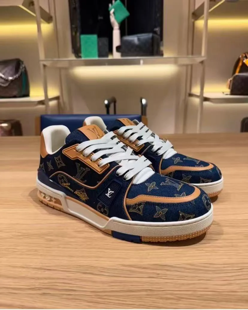 LV Trainers #54 Navy Monogram - Image 3