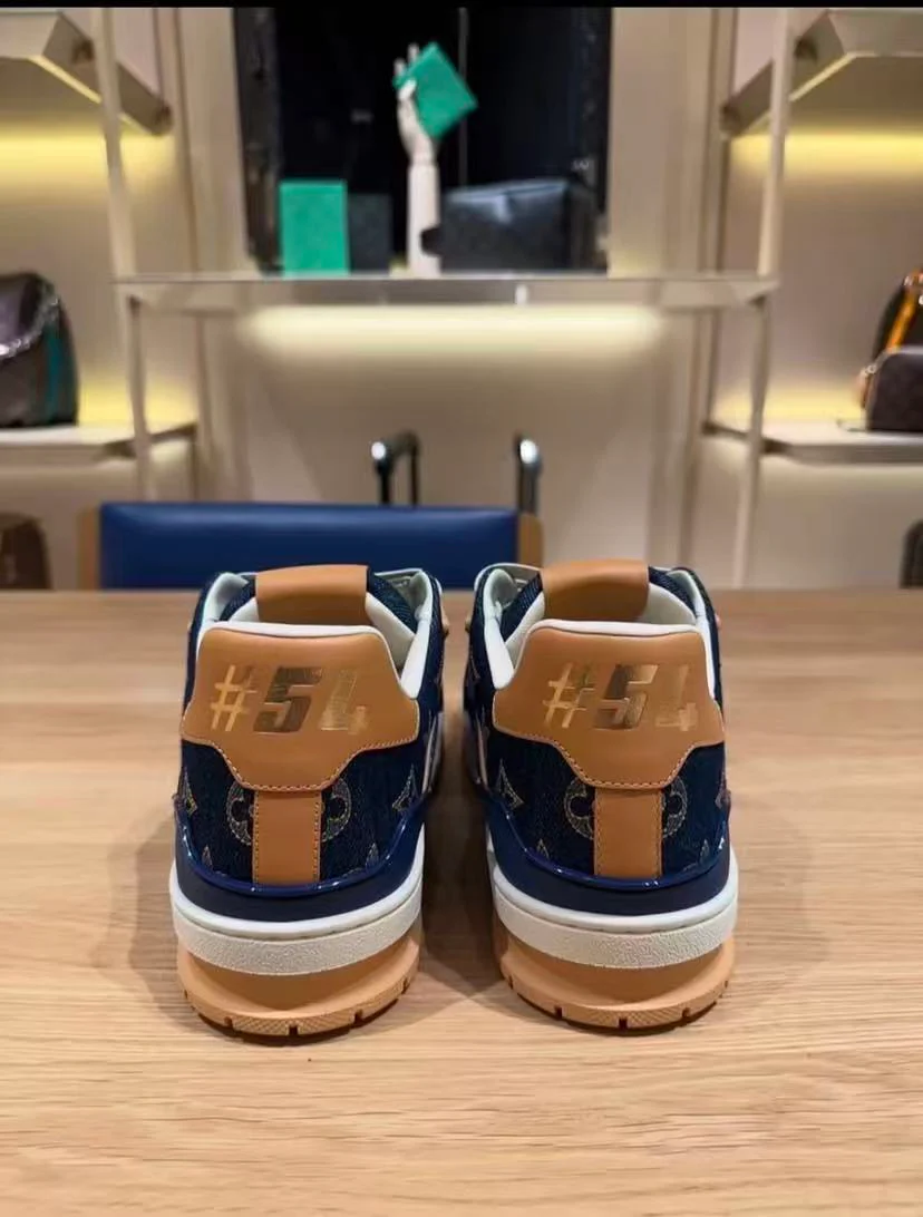 LV Trainers #54 Navy Monogram - Image 4
