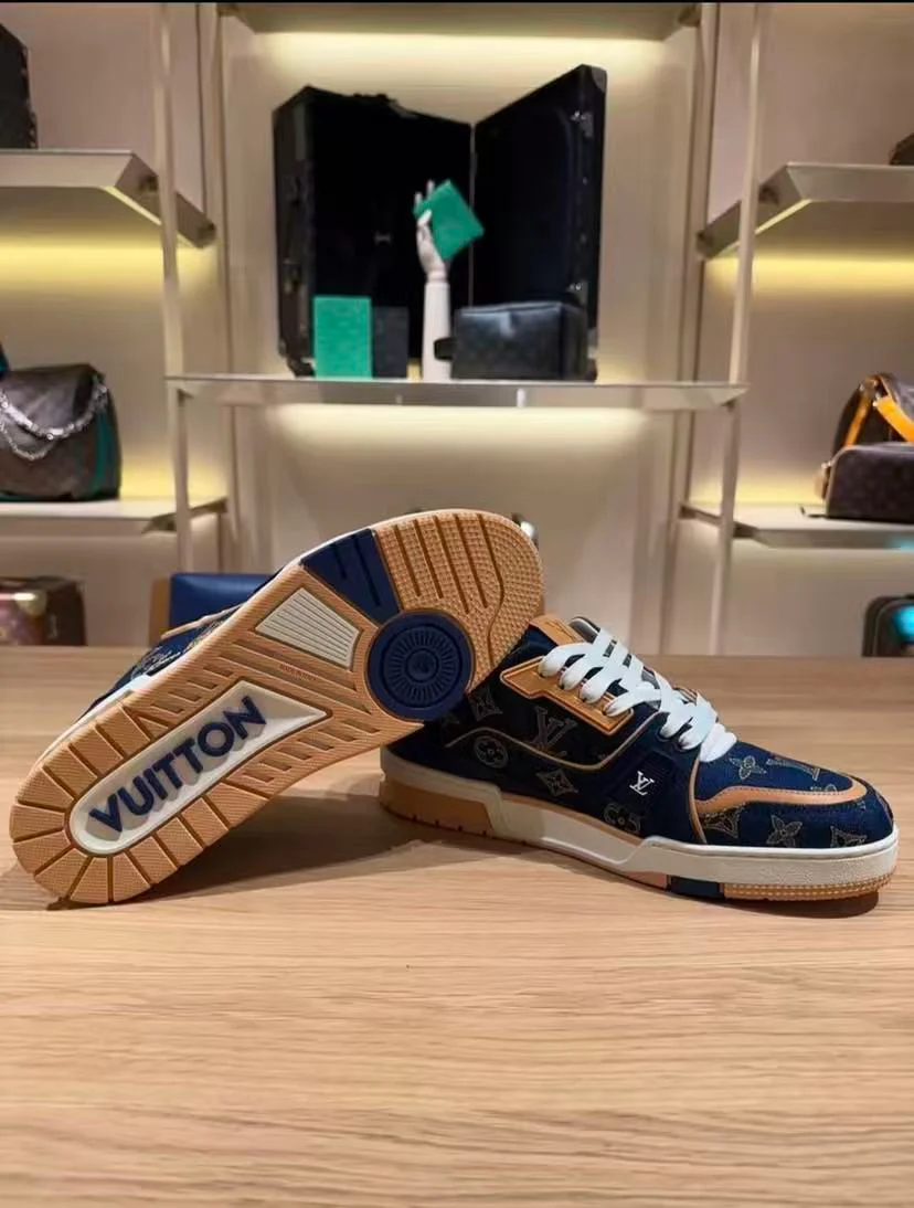 LV Trainers #54 Navy Monogram - Image 5