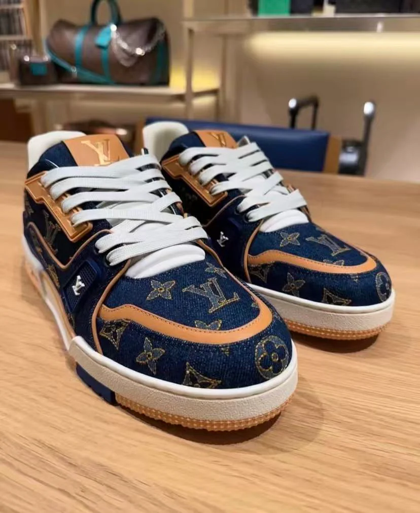 LV Trainers #54 Navy Monogram - Image 7