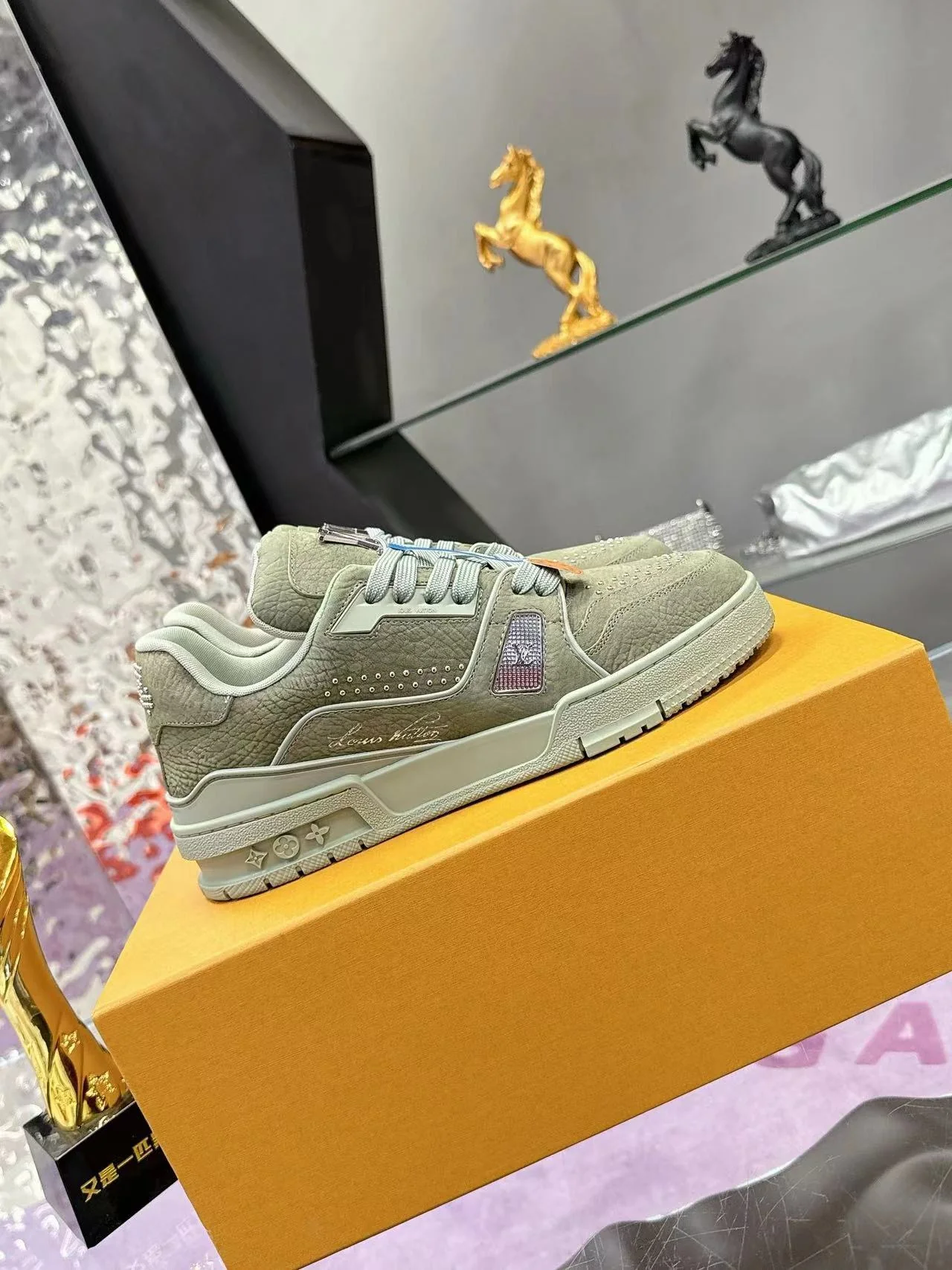 LV Trainers #54 Olive Green - Image 4