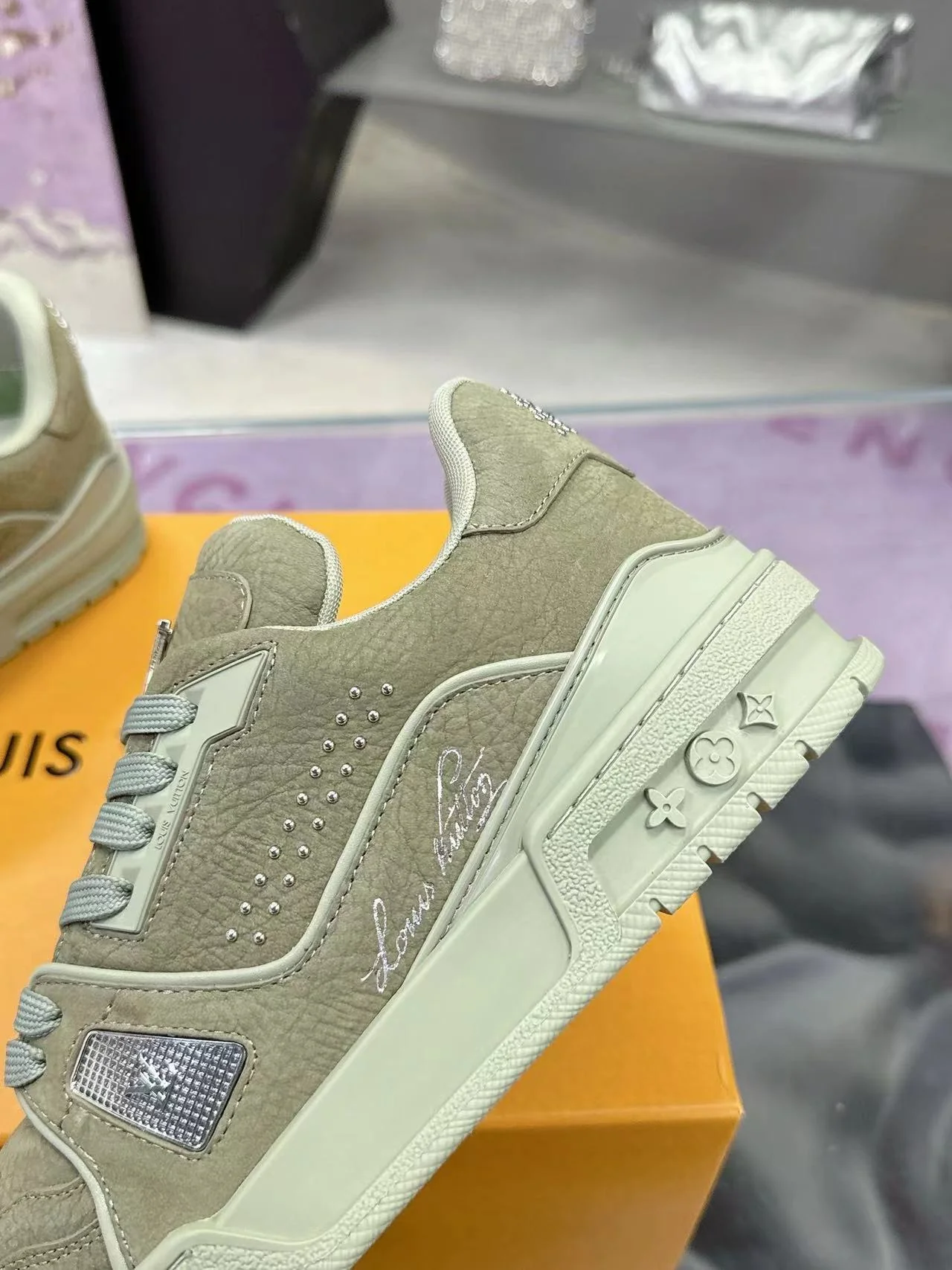 LV Trainers #54 Olive Green - Image 8