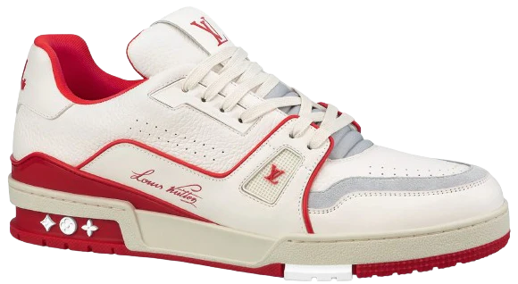 LV Trainers #54 Signature White Red