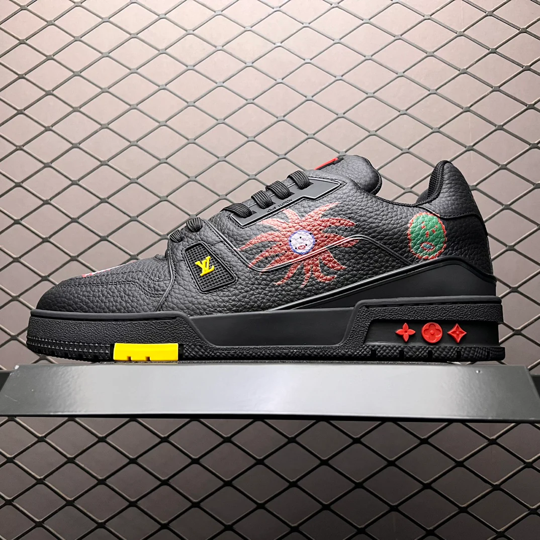 LV Trainers #54 x Yayoi Kusama Black - Image 5