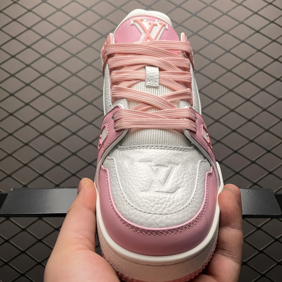 LV Trainers Baby Pink - Image 8