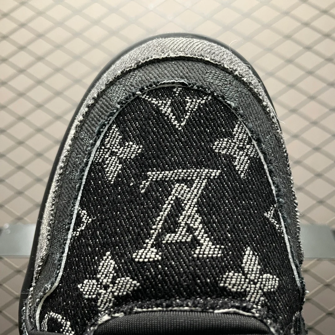 LV Trainers Black Denim - Image 5