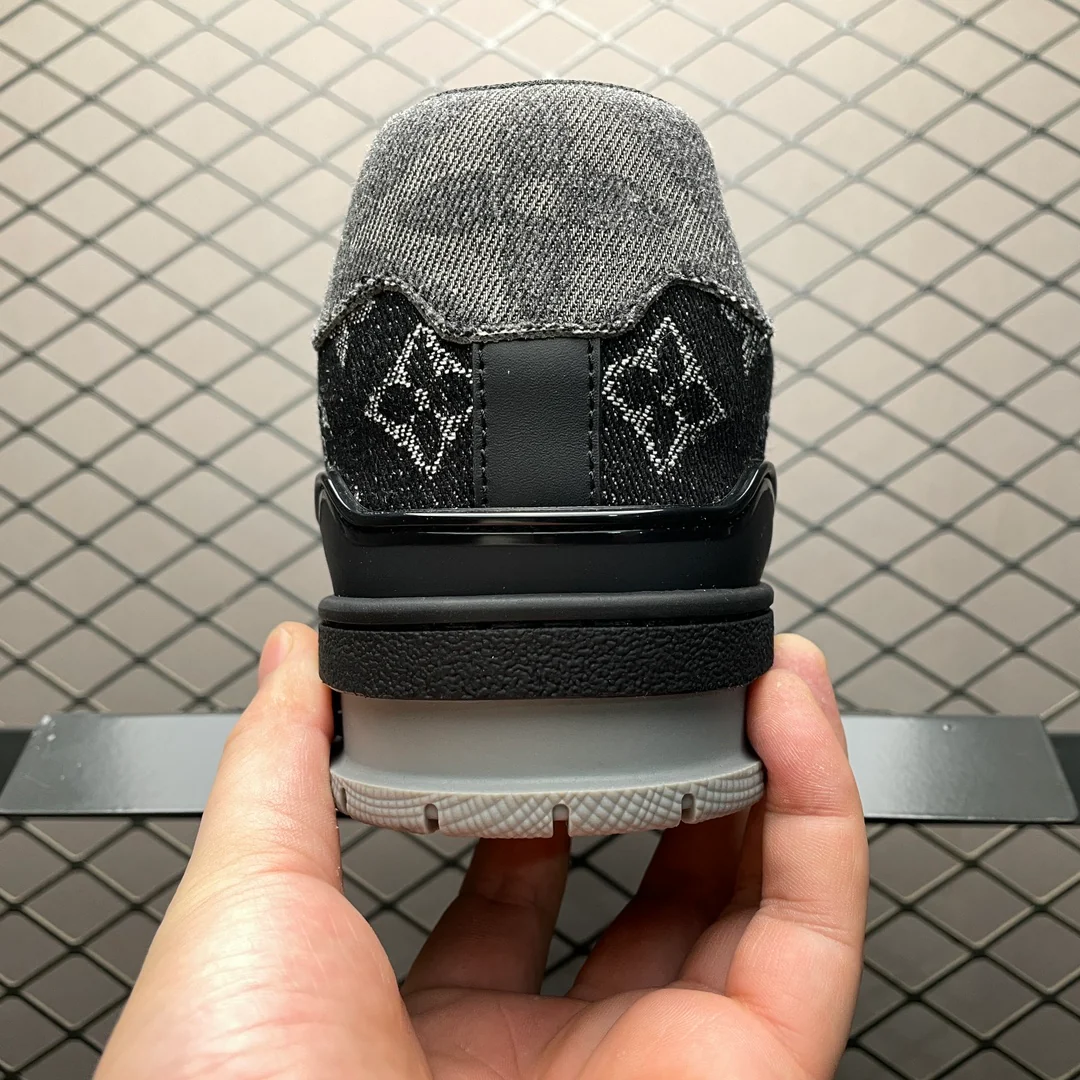 LV Trainers Black Denim - Image 9