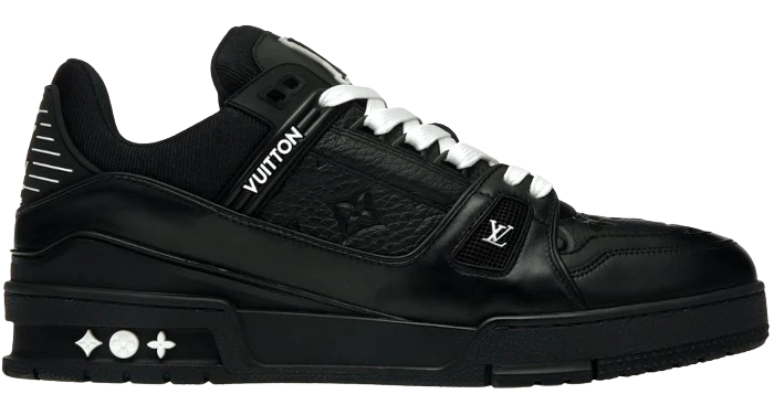 LV Trainers Black Embossed Monogram
