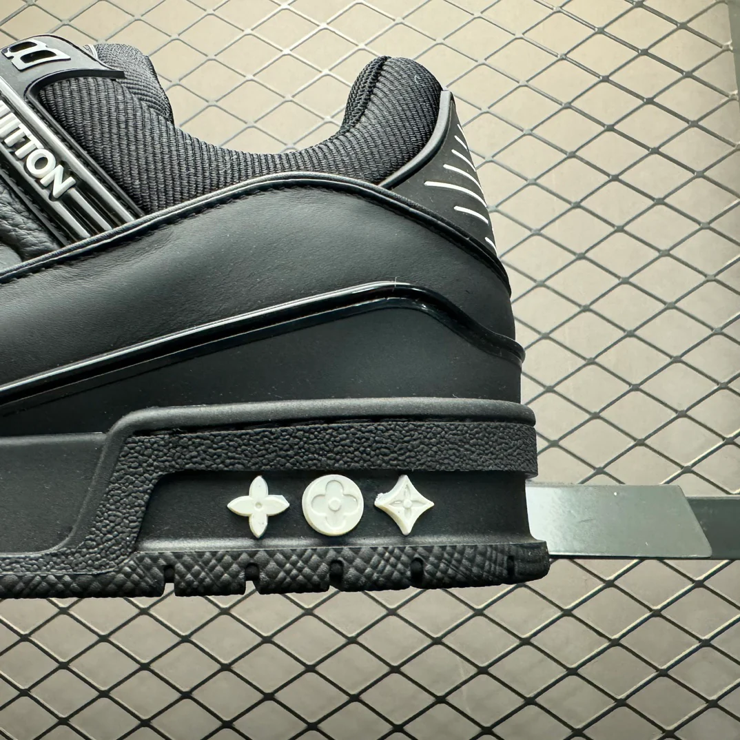 LV Trainers Black Embossed Monogram - Image 2