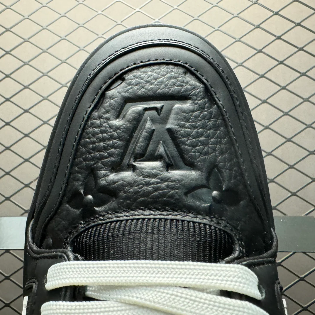 LV Trainers Black Embossed Monogram - Image 4