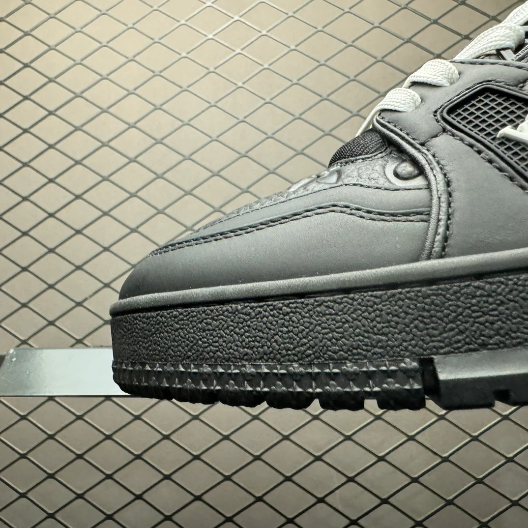 LV Trainers Black Embossed Monogram - Image 6