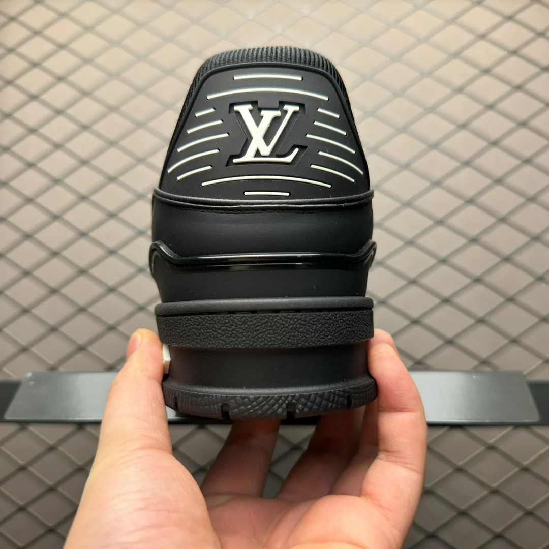 LV Trainers Black Embossed Monogram - Image 8