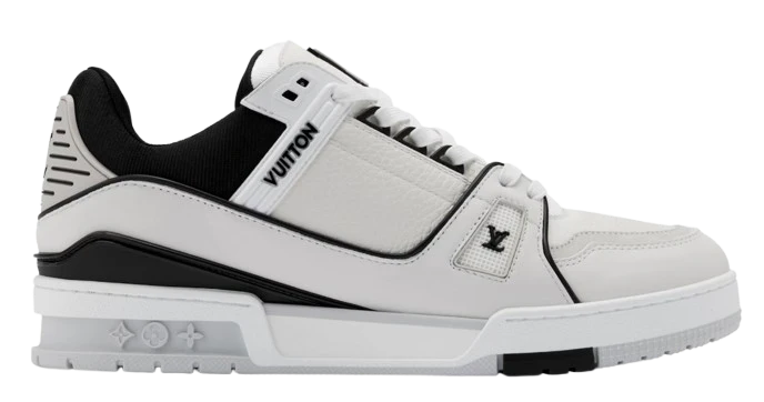 LV Trainers Denim Noir White