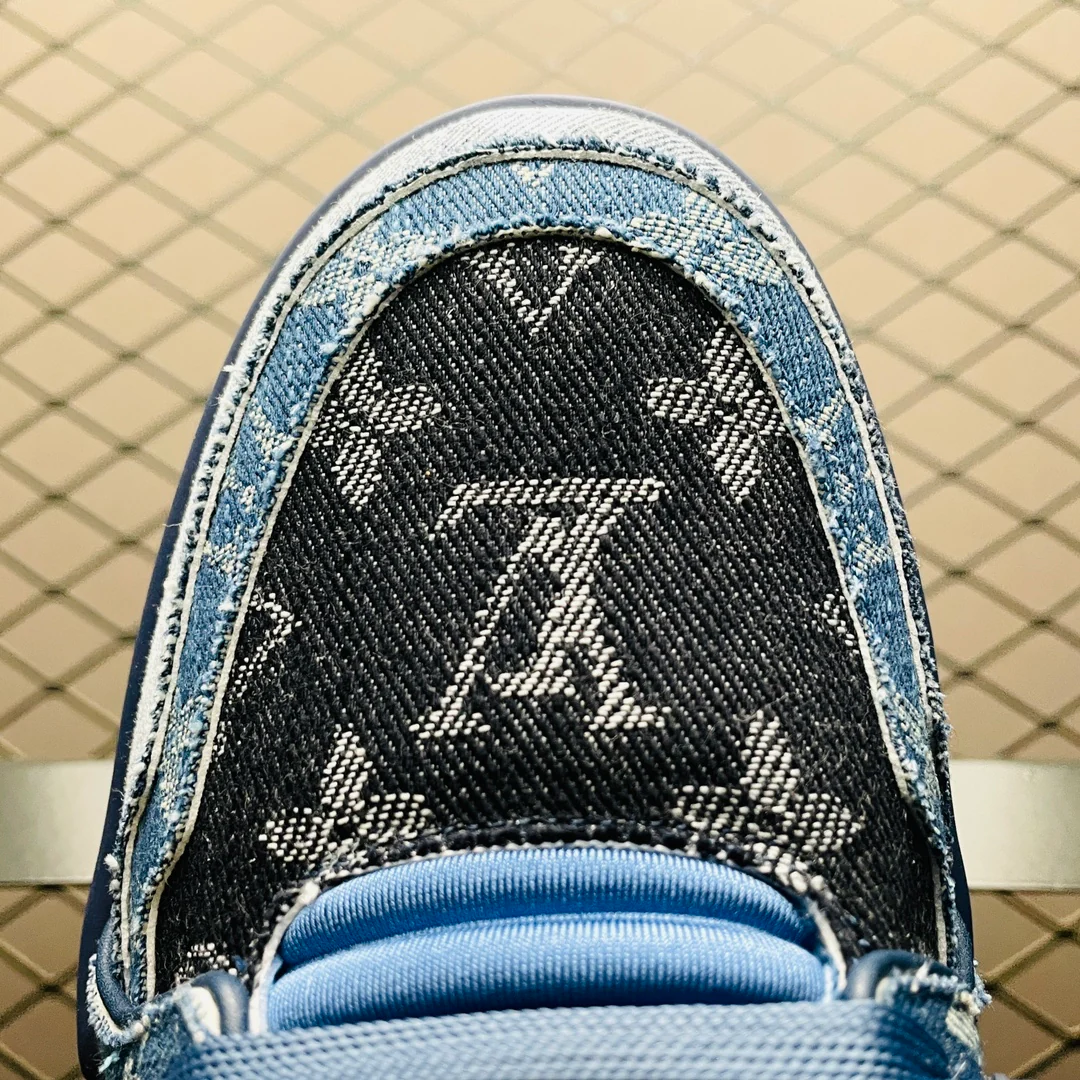 LV Trainers Blue Denim - Image 6