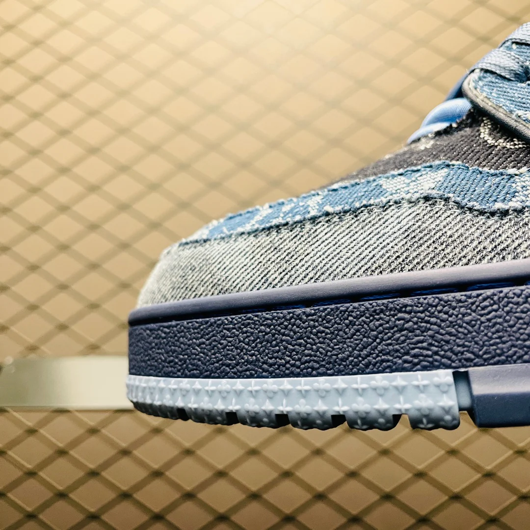 LV Trainers Blue Denim - Image 9