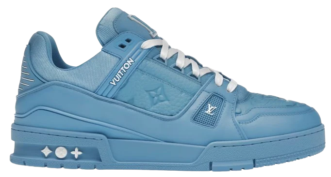 LV Trainers Blue Embossed Monogram