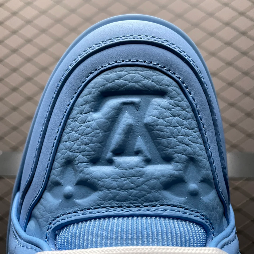 LV Trainers Blue Embossed Monogram - Image 9