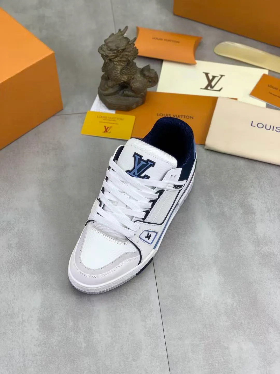 LV Trainers Blue White - Image 2