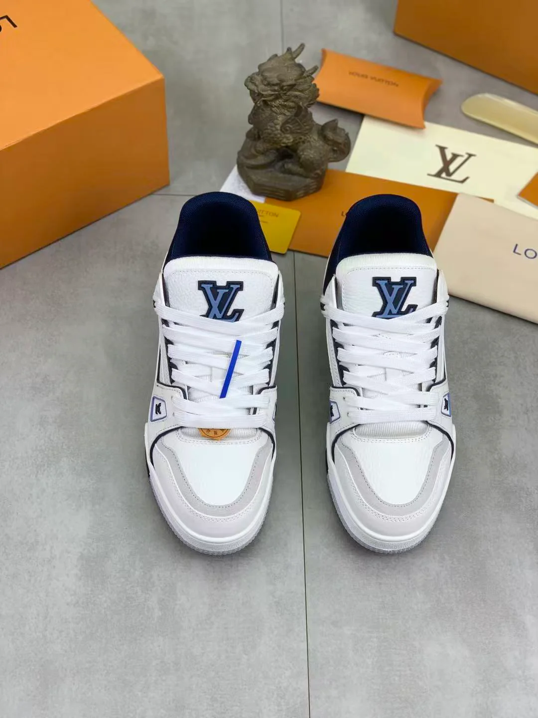 LV Trainers Blue White - Image 3