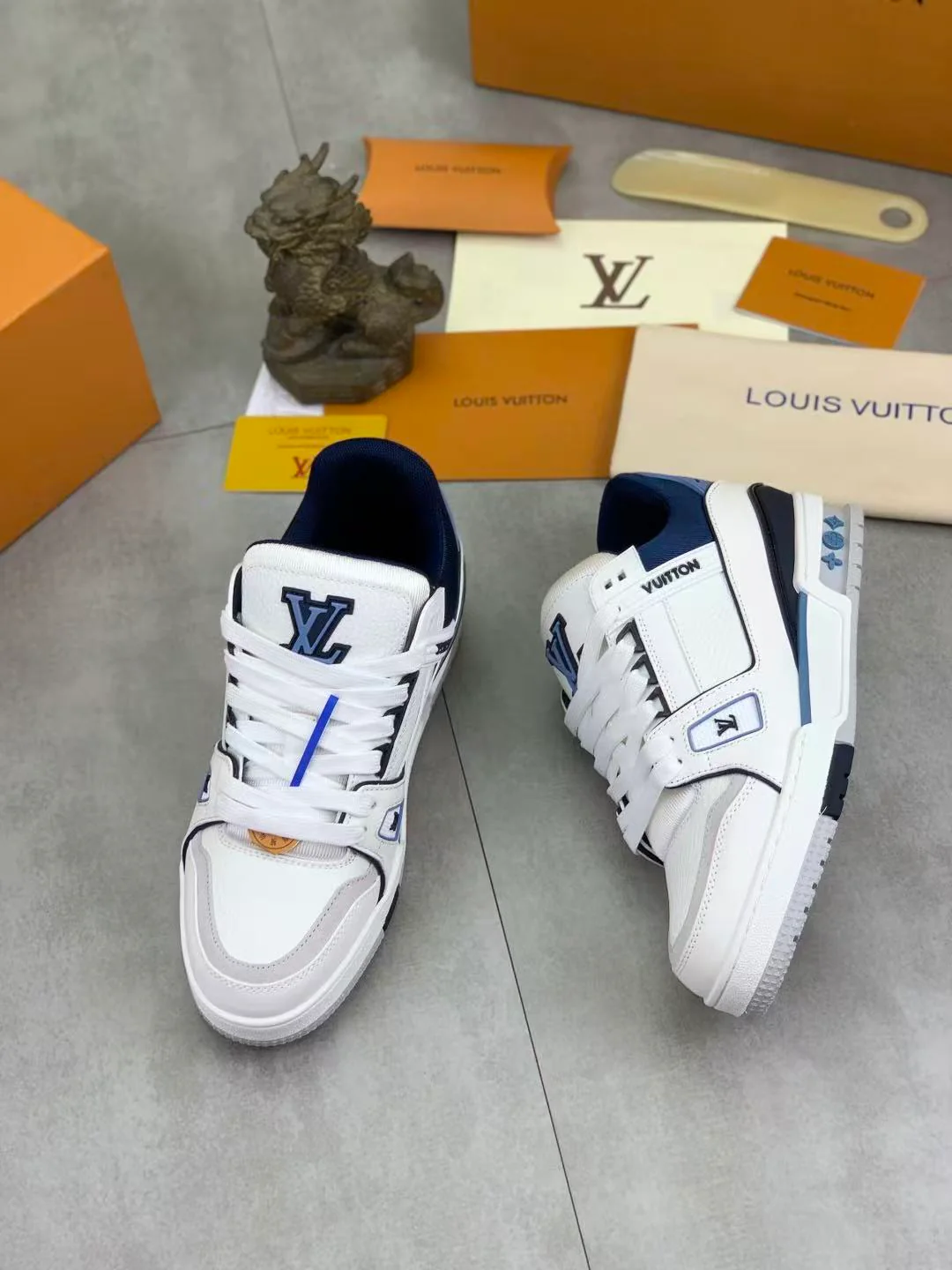 LV Trainers Blue White - Image 8