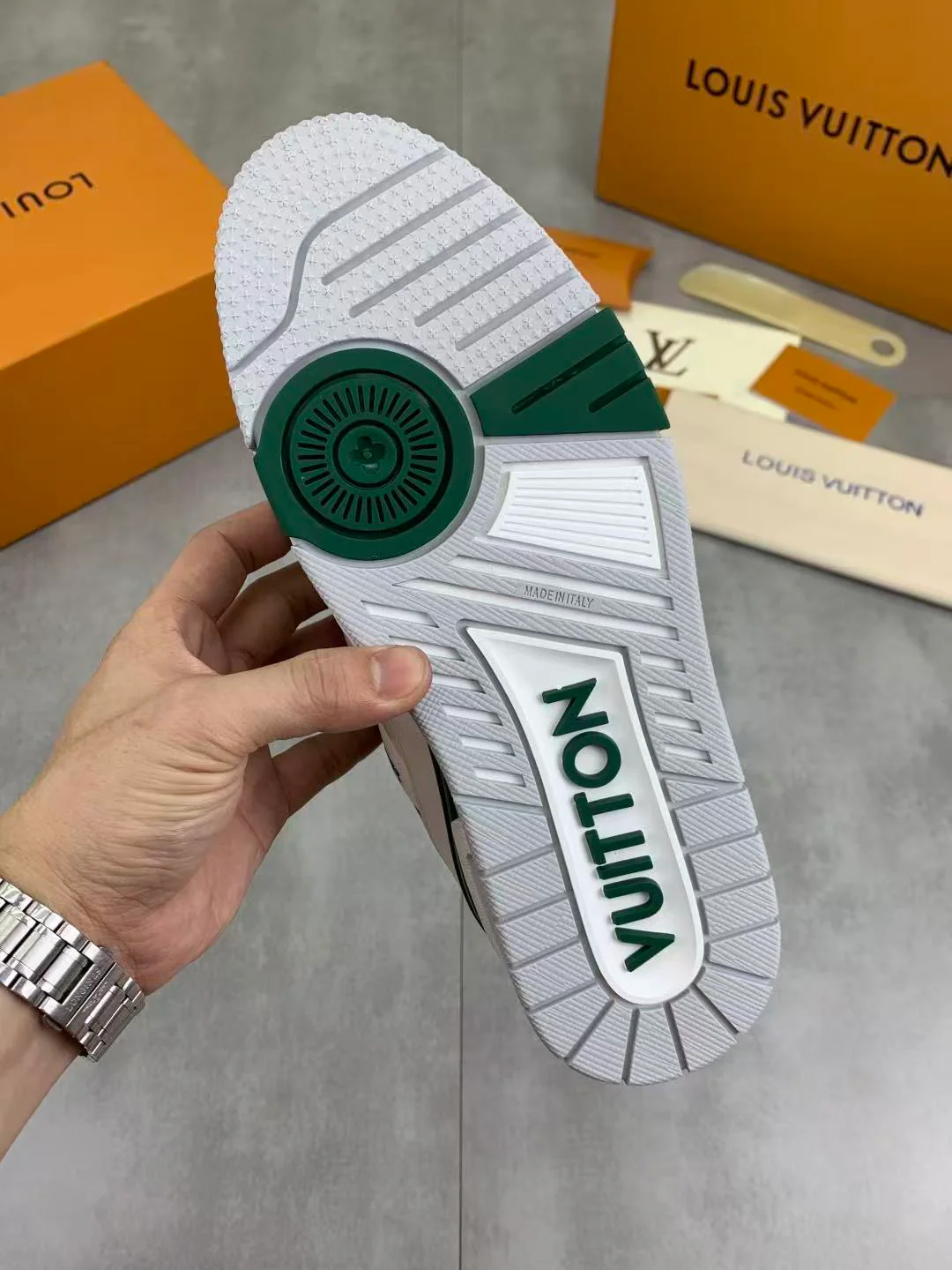 LV Trainers Green White - Image 4