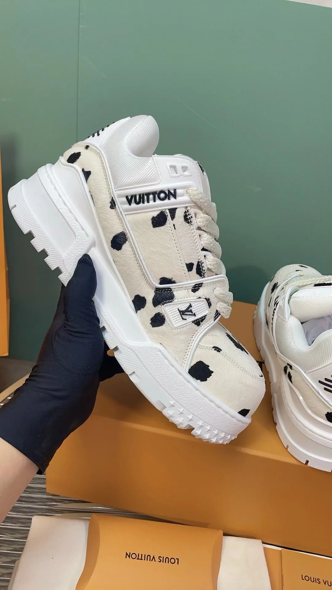 LV Trainers Maxi Sneaker Pony - Image 6