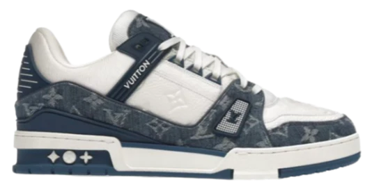LV Trainers Monogram Denim Blue