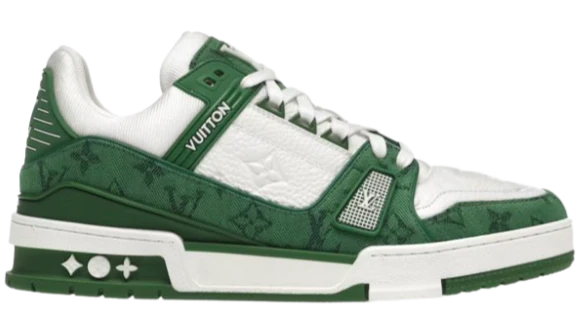 LV Trainers Monogram Denim Green
