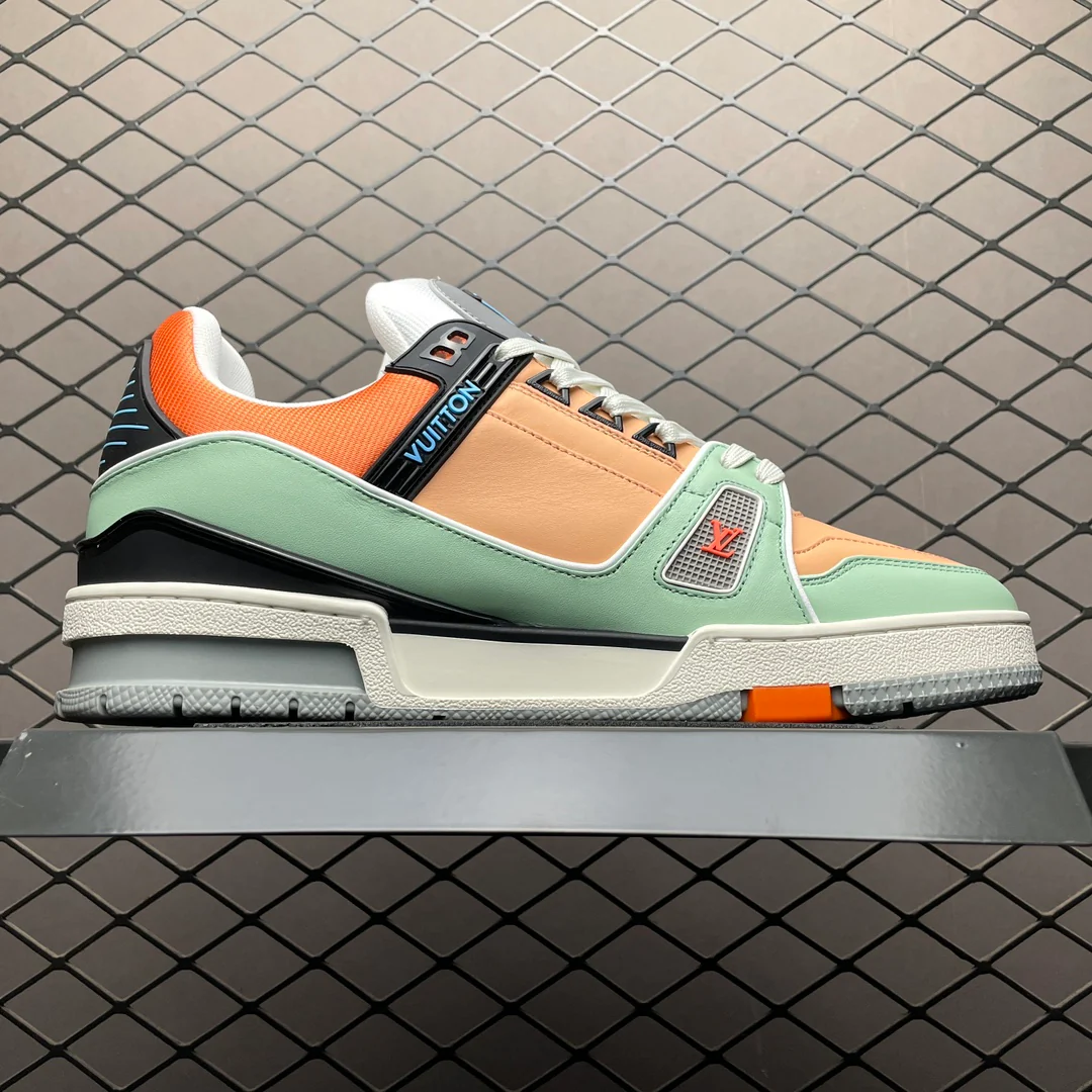 LV Trainers Orange Sage - Image 3