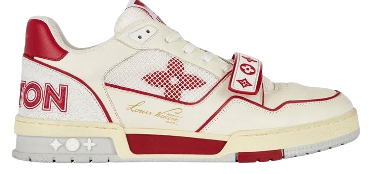 LV Trainers Velcro Strap Mesh Red