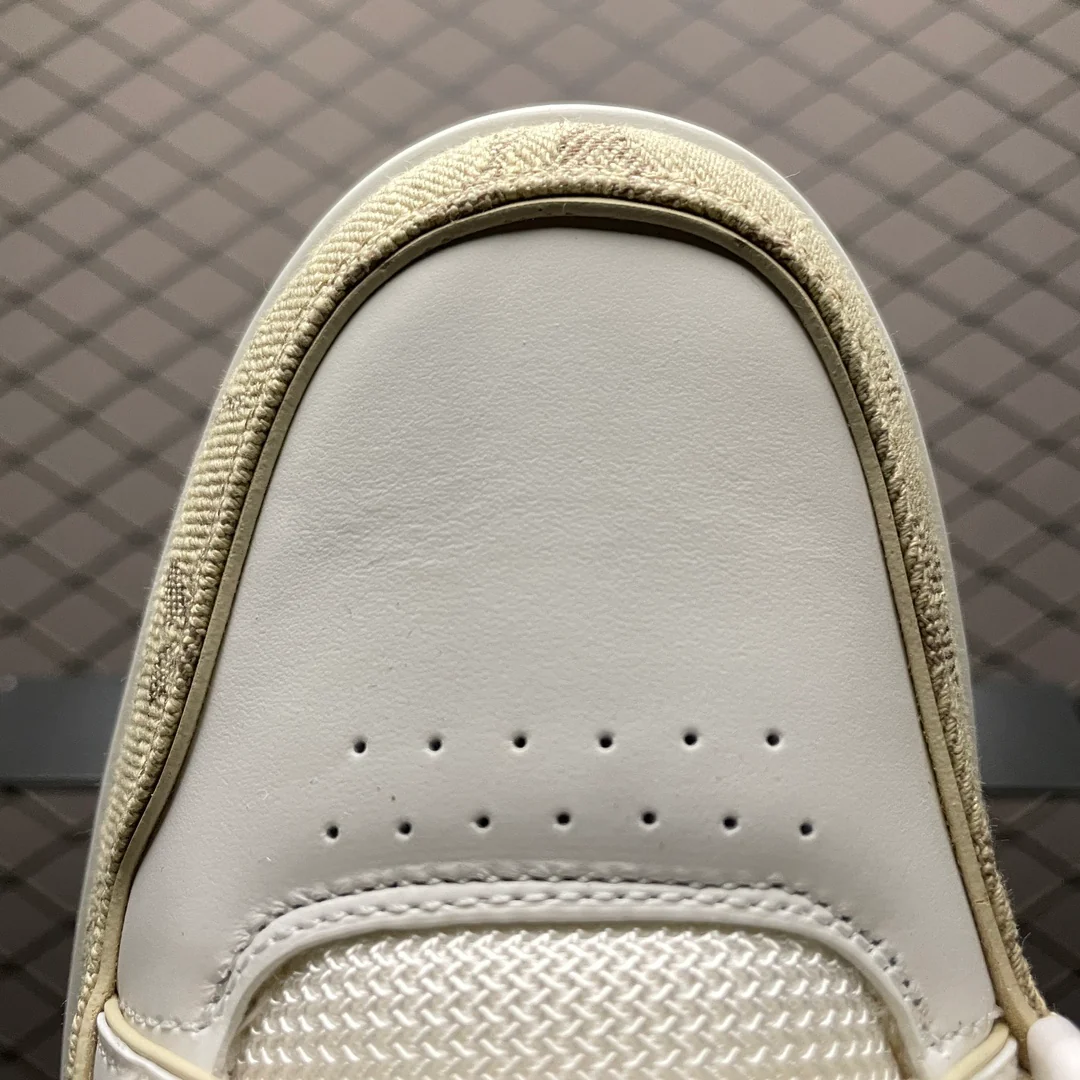 LV Trainers Velcro Strap Monogram Denim Beige - Image 6