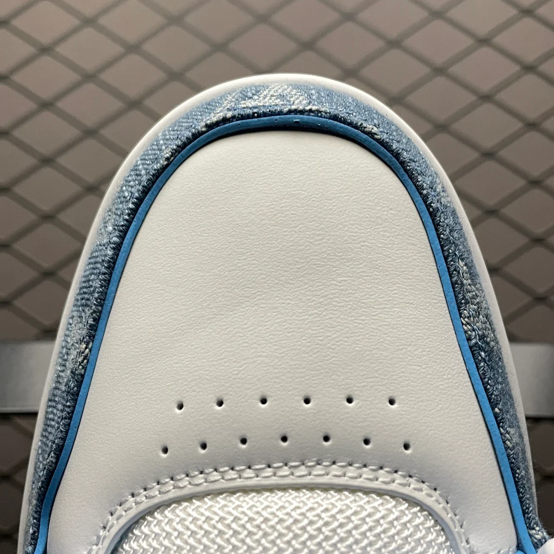 LV Trainers Velcro Strap Monogram Denim Blue - Image 6