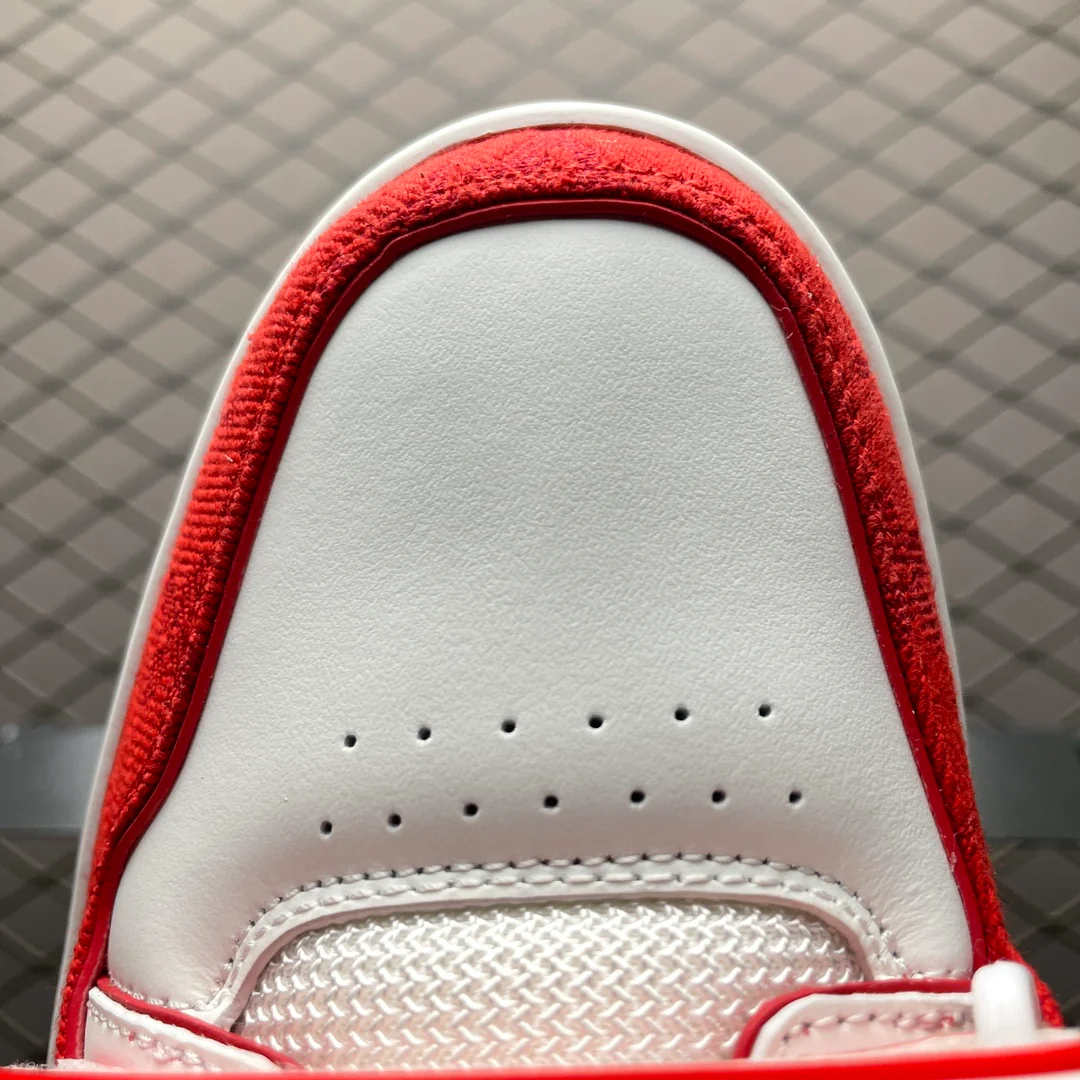 LV Trainers Velcro Strap Monogram Denim Red - Image 9