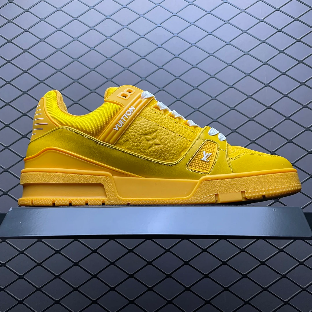 LV Trainers Yellow Embossed Monogram - Image 3