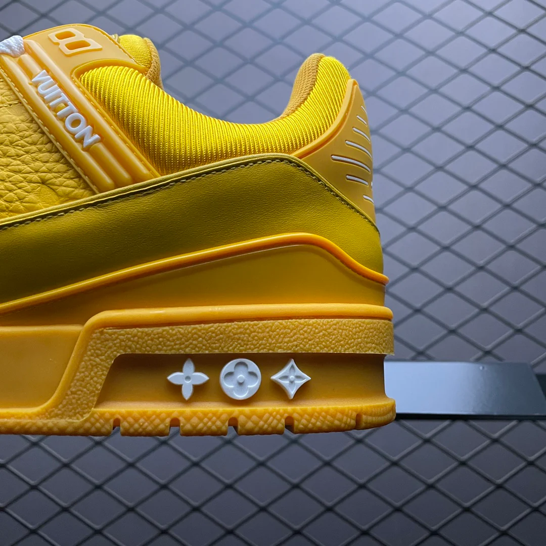 LV Trainers Yellow Embossed Monogram - Image 4