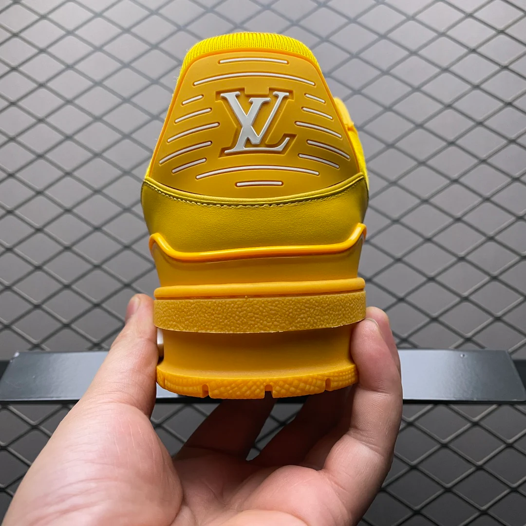 LV Trainers Yellow Embossed Monogram - Image 8
