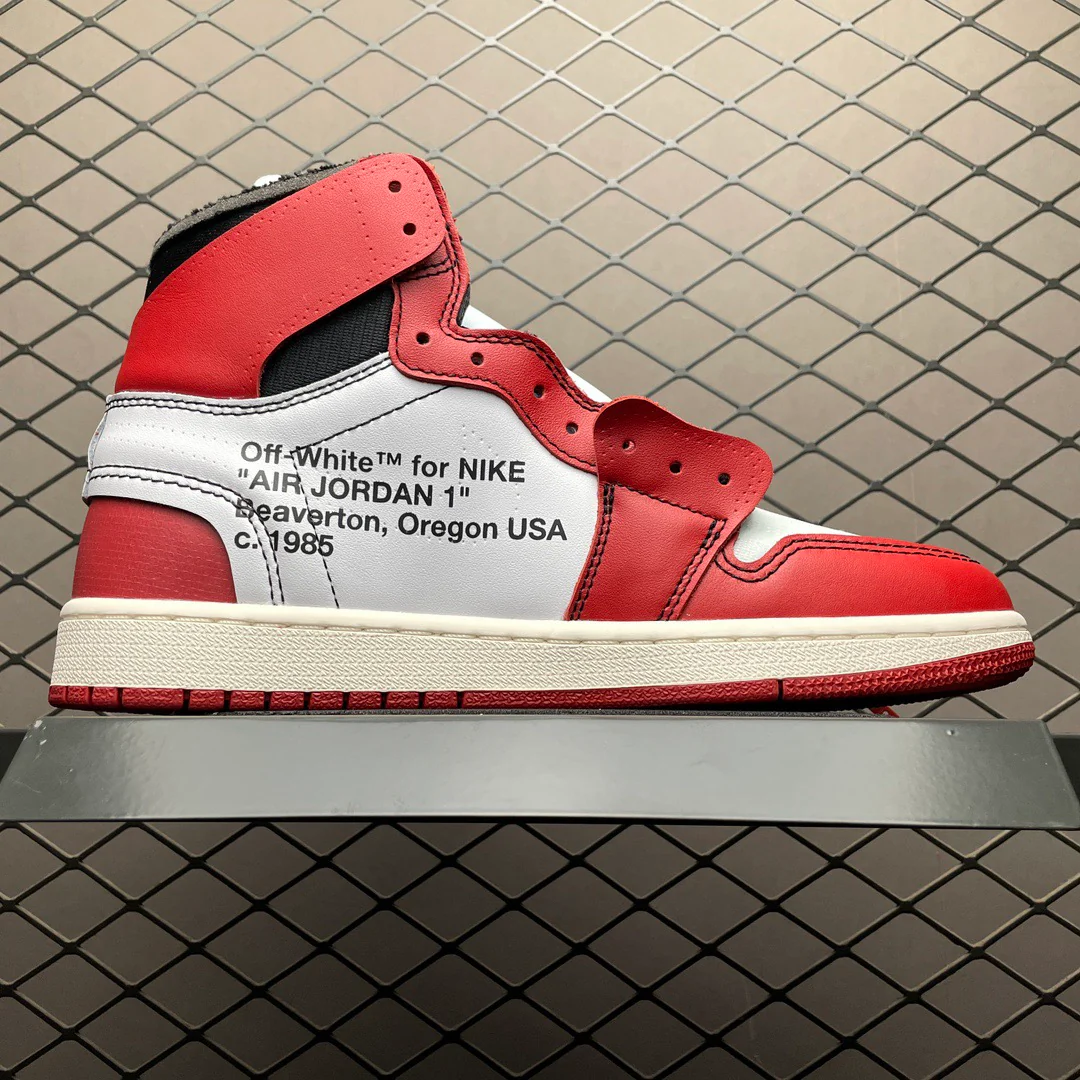 AJ1 X OW Chicago Red - Image 4