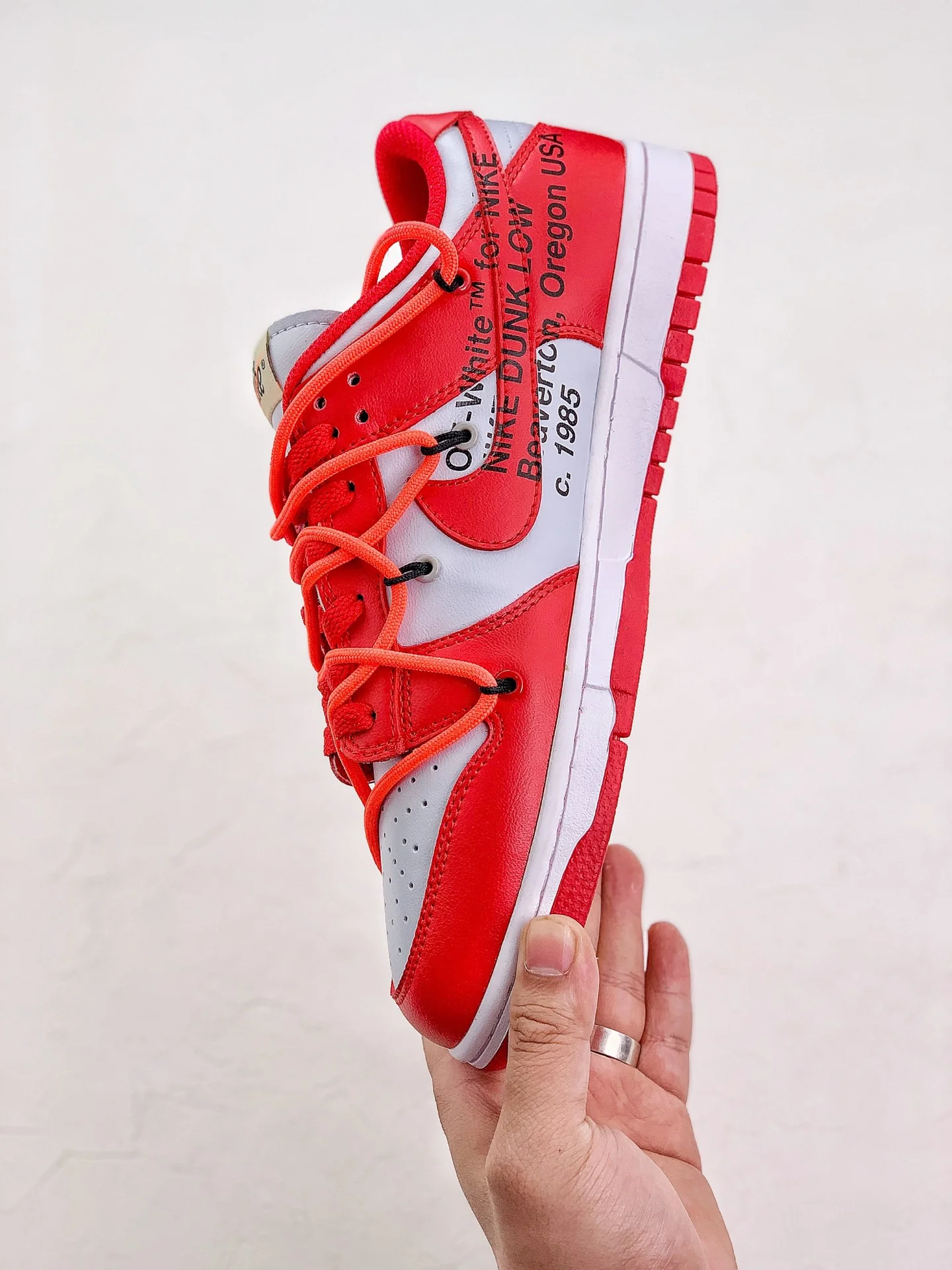 Dunk Low X OW University Red - Image 8