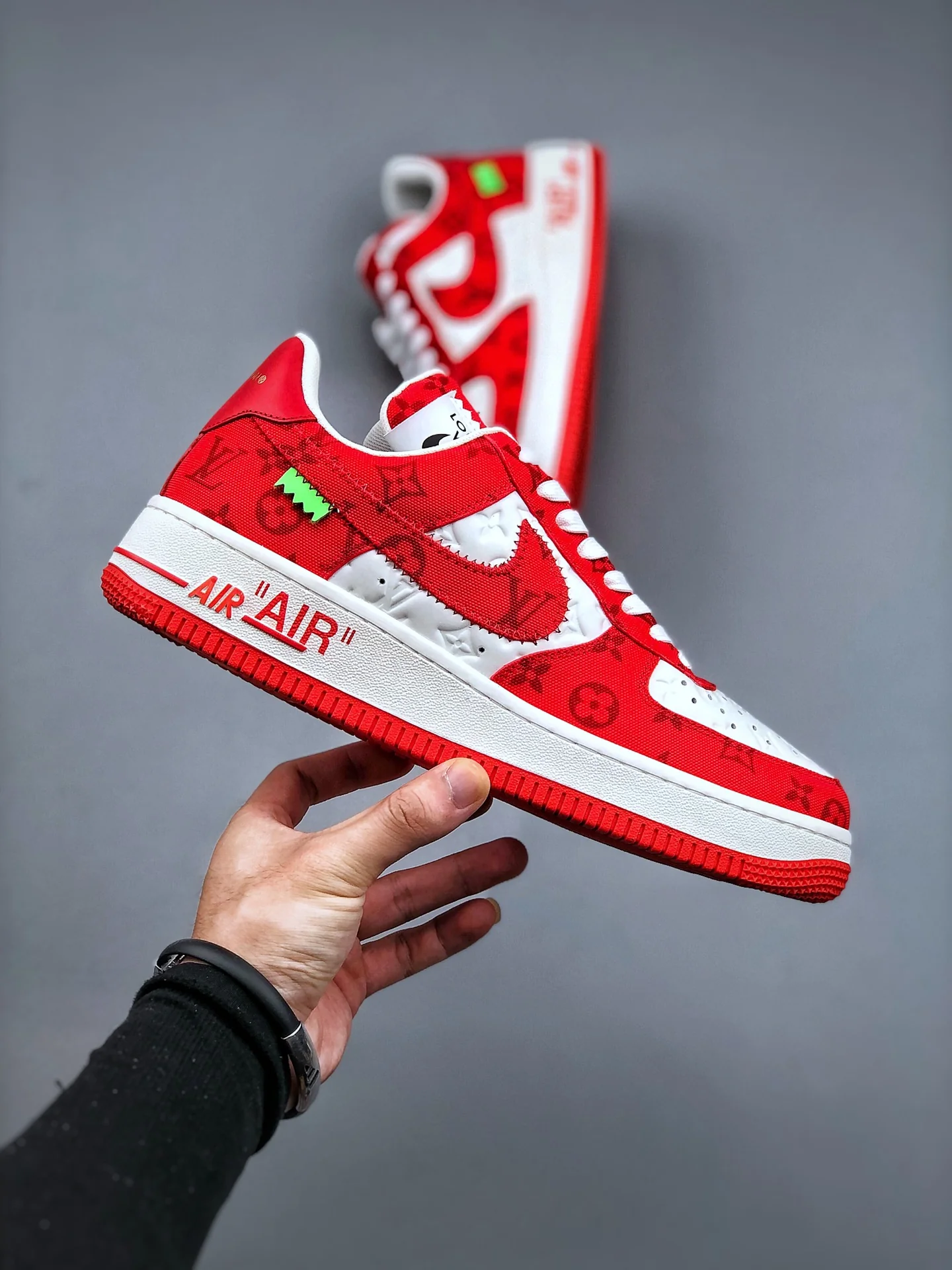 AF1 x OW by Virgil - Red Customs - Image 2