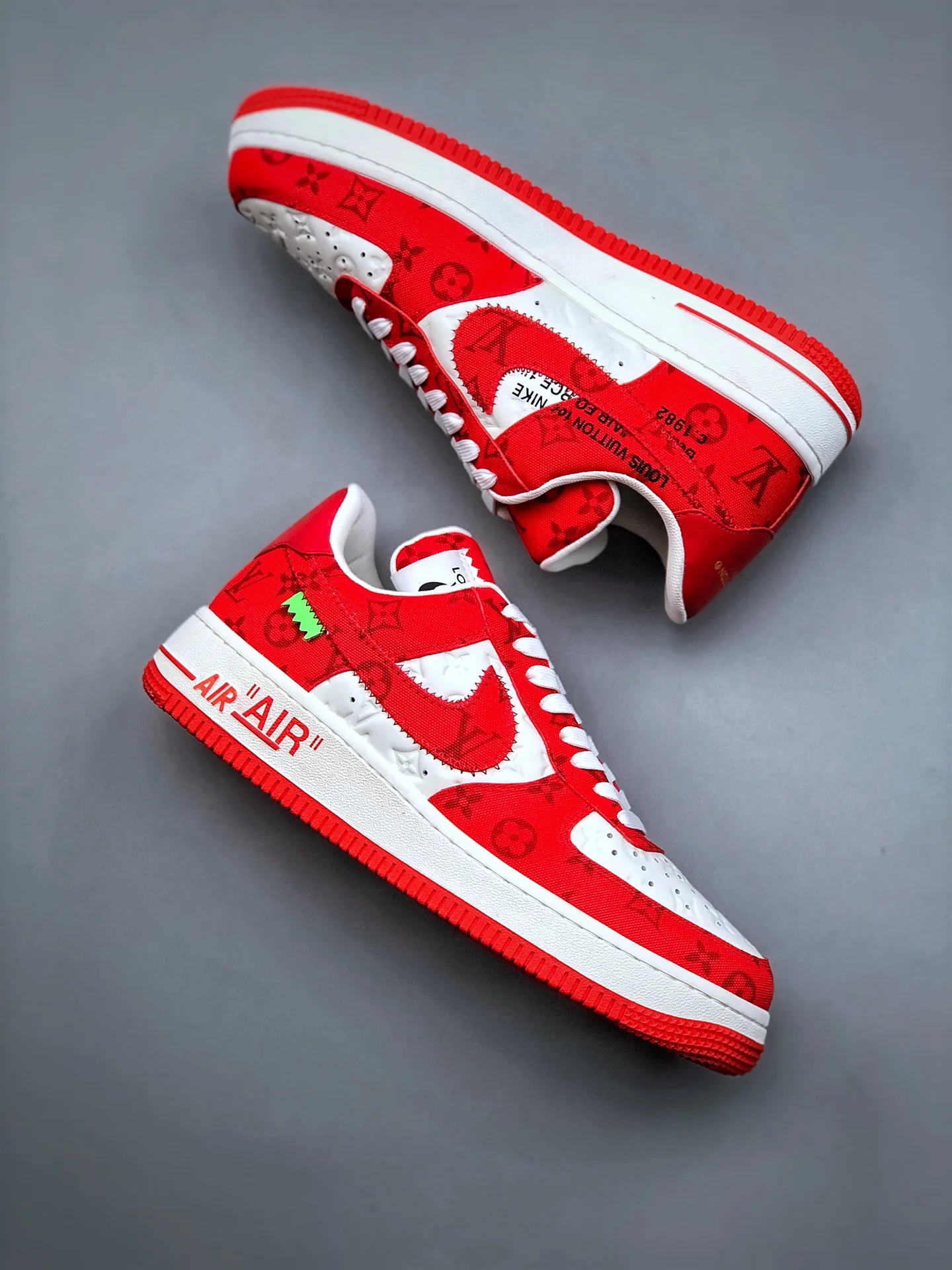 AF1 x OW by Virgil - Red Customs - Image 7