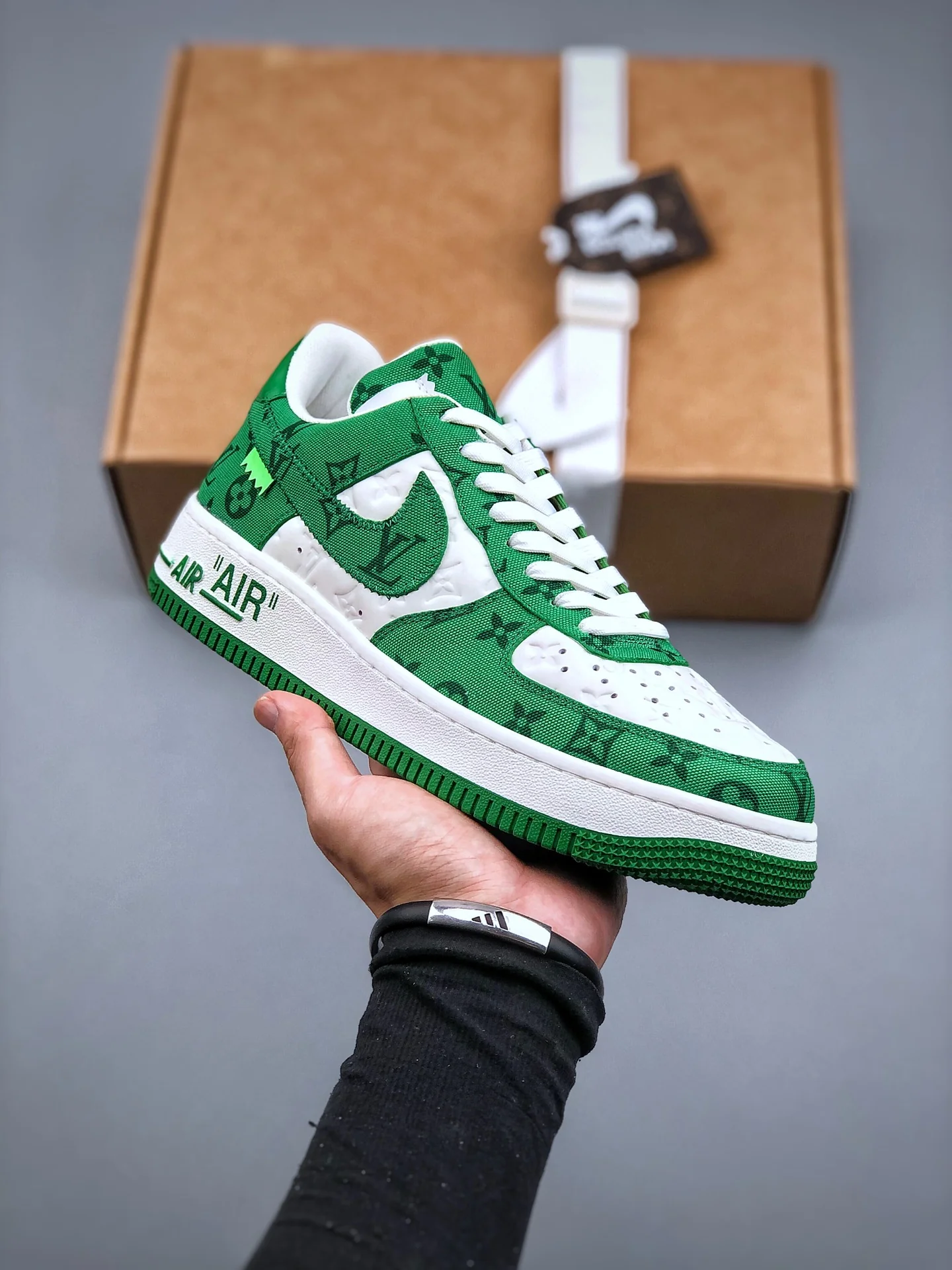AF1 x OW by Virgil - Green Customs - Image 2