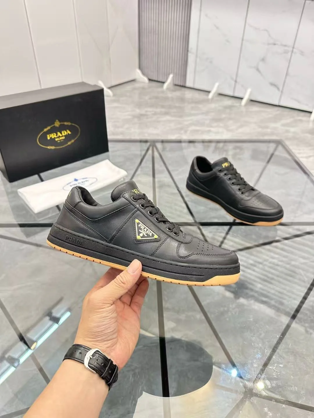 Prada Downtown Black Nappa Leather - Image 5