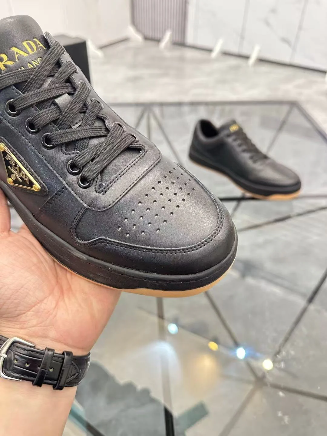 Prada Downtown Black Nappa Leather - Image 7