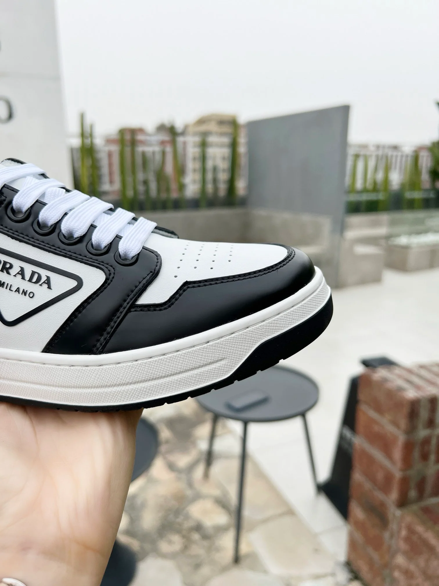Prada District Leather Black & White - Image 6
