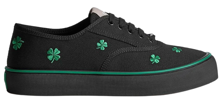 Saltwind Sneaker Clover on Black Cotton