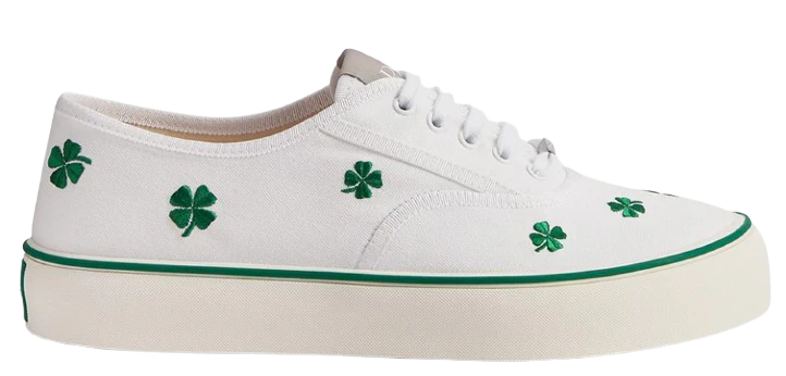 Saltwind Sneaker Clover on White Cotton